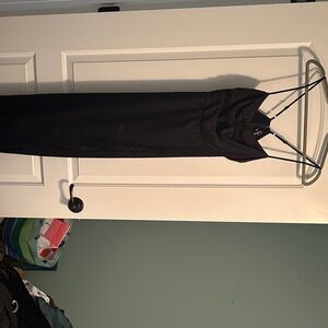Lulu's Black Maxi Dress with Spaghetti Straps